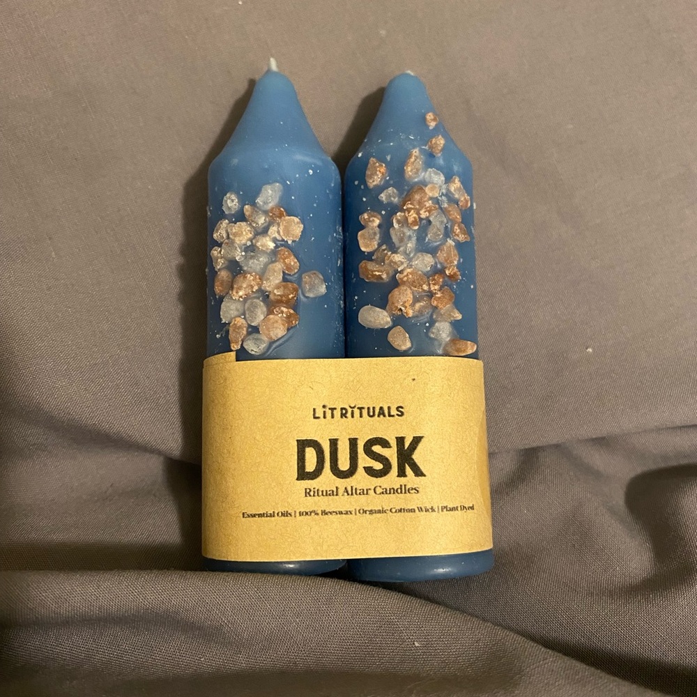 ‘Dusk’ Beeswax Altar Candles - Small Size